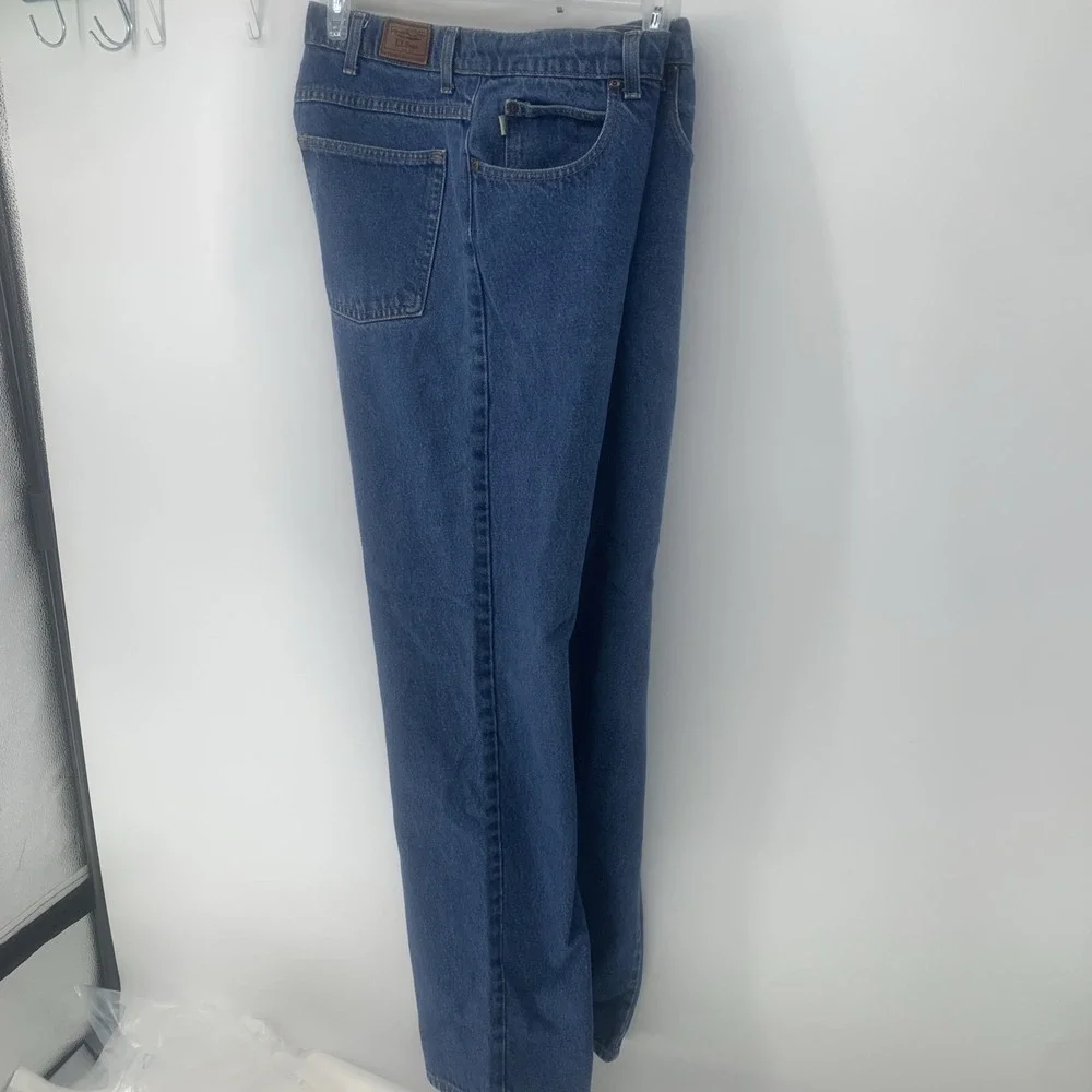 LL Bean Mens Relaxed Fit Jeans 40x34 Blue Medium Wash 100% Cotton Straight Leg